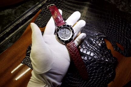 Ремешок для часов из Кожи Крокодила ручная работа