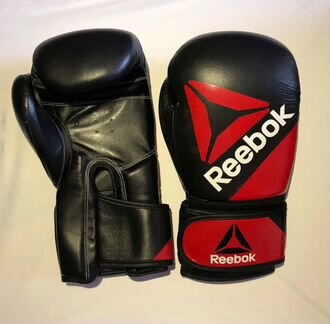 Боксерские перчатки reebok кожаные