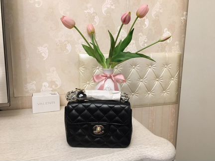 Сумка на цепочке кроссчейн натуральная кожа