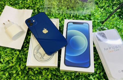 Новый iPhone 12 128gb синий чек 1 месяц идеал