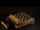 Шахматы ручной работы из янтаря