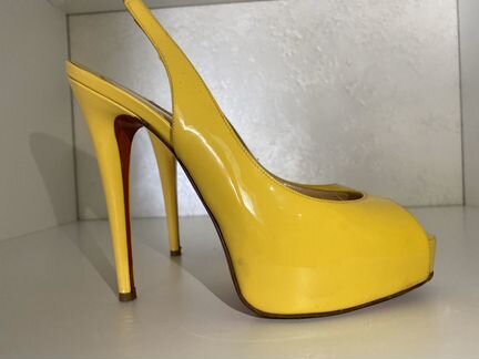 Туфли Christian Louboutin оригинал желтые лаковые