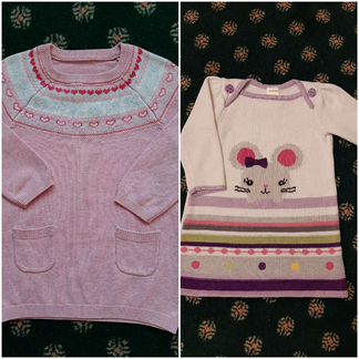 Платья теплые 9-12мес