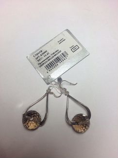 Серьги из серебра 925 пробы с раухтапазами