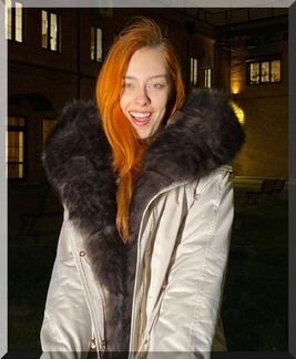 Парка с натуральным мехом