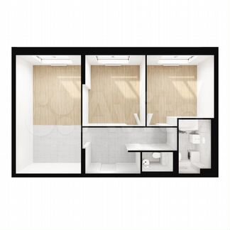 2-к квартира, 61.1 м², 2/13 эт.
