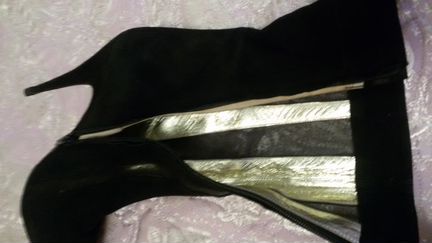 Сапоги замшевые