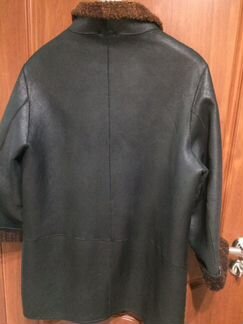 Женская кожаная дубленка оверсайз