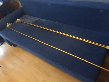 Карниз для штор двойной 2,0 м, шторы