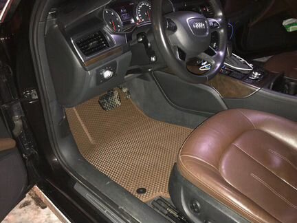 Коврики в салон Audi Коричневого цвета