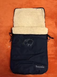 Зимний конверт на овчине Pecorella + муфта для рук