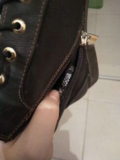 Ботинки темно коричневые иск кожа 38 рр