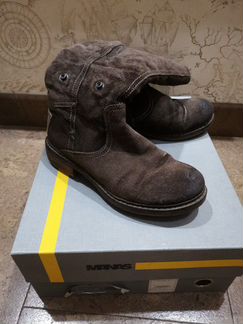 Сапоги замша с мехом демисезонные Manas